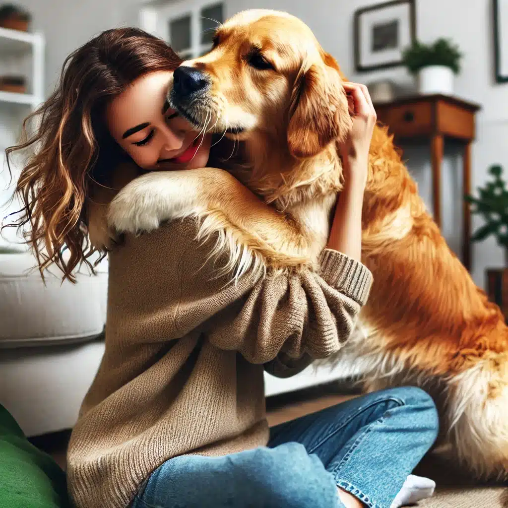 Golden Retriever showing unconditional love