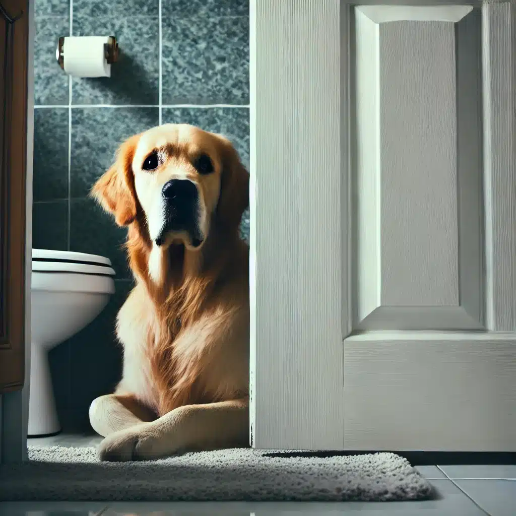 Golden Retriever invading personal space